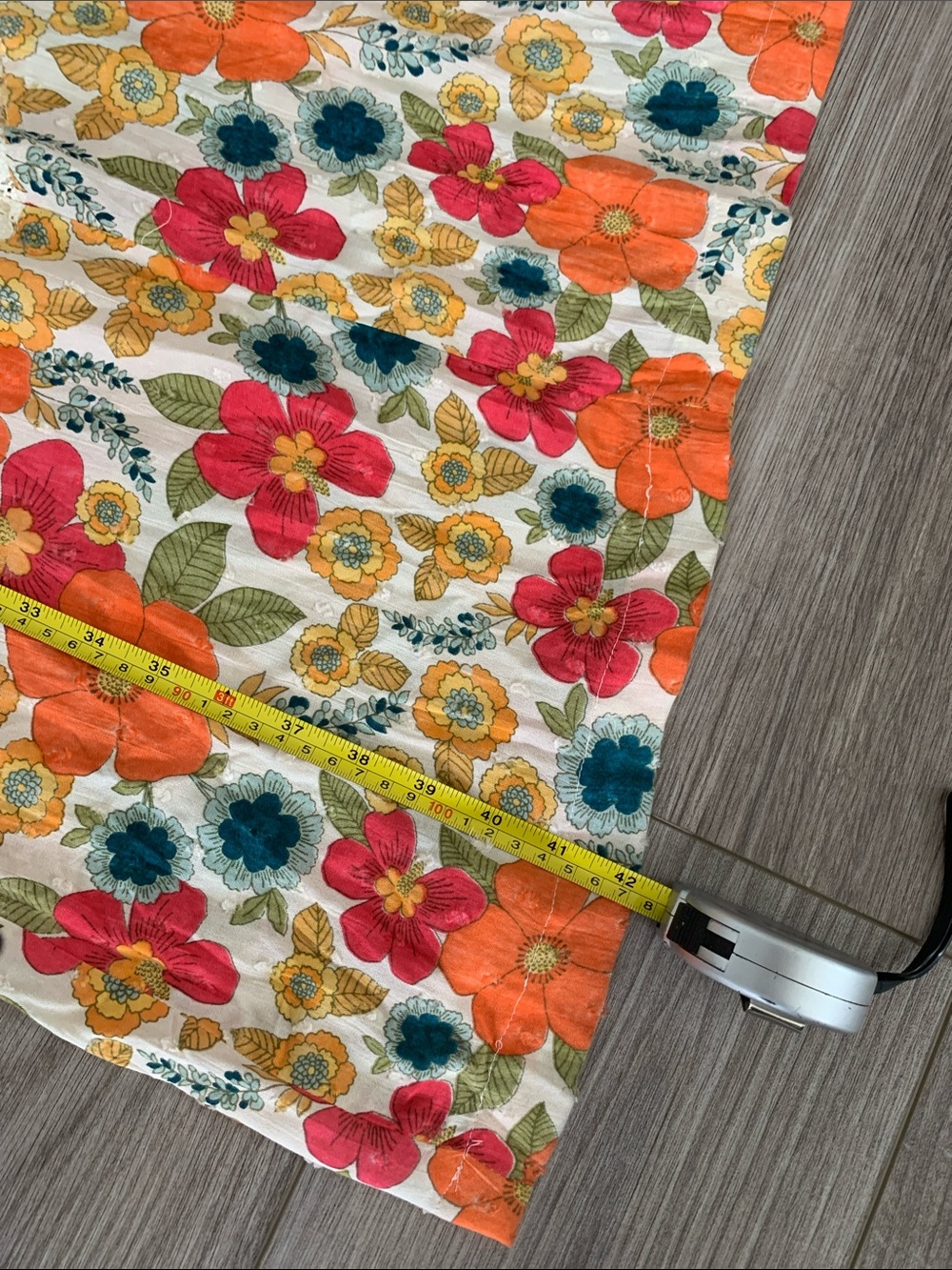 Angie Multicolor Floral Smocked Waist Skirt - Picture 5 of 5